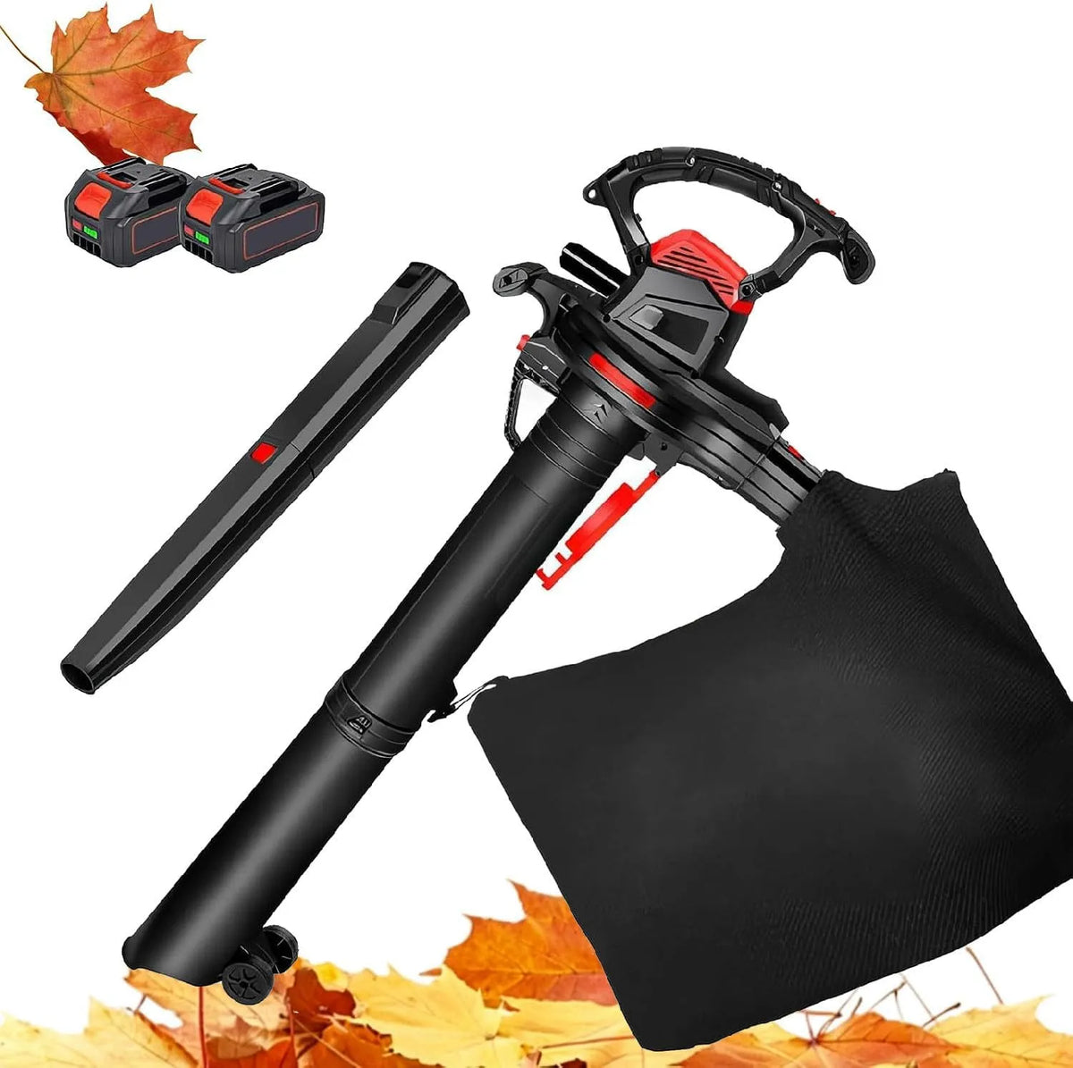 Bladblazer, 40V, 5,0Ah, 40 L, 24 uur, 3-in-1, op accu, draadloze werking