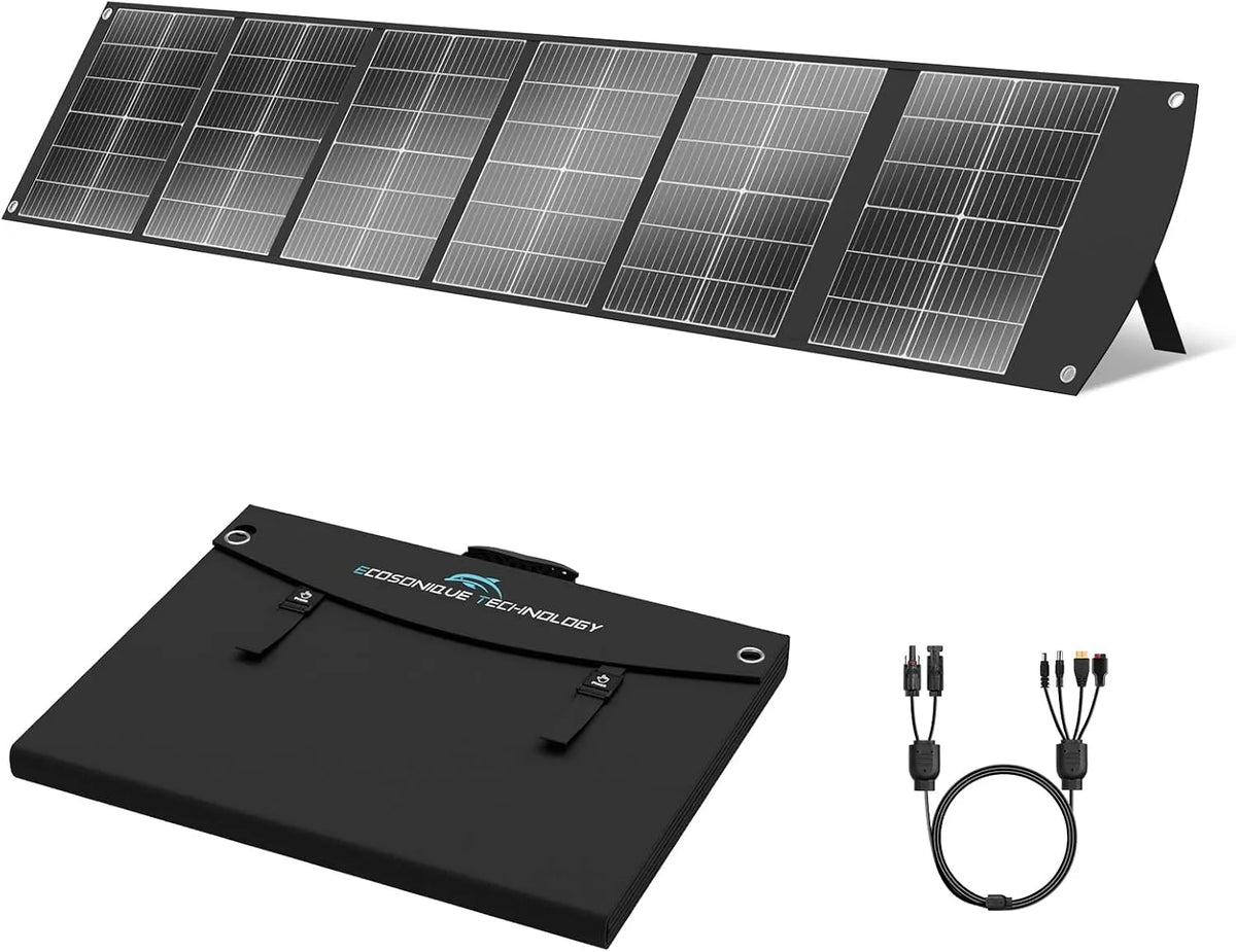 Zonnepaneel, PD3.0, QC3.0, MC4-uitgangen, 200 W, 65 W, USB, verstelbare standaard voor powerstations, camper en outdoor
