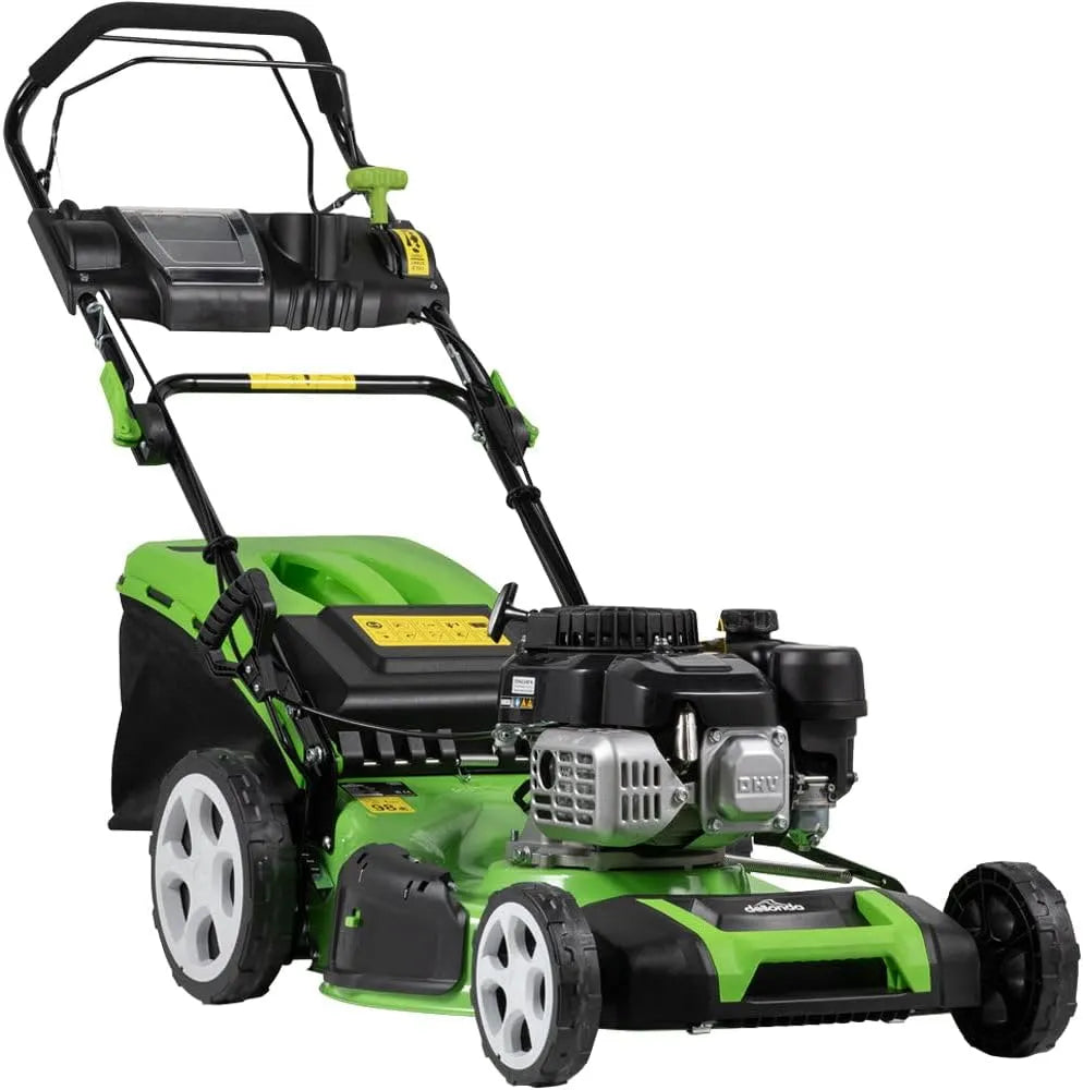 Grasmaaier met handaangedreven handmatige grasmaaier, 46cm 149cc 4-takt benzine grasmaaier