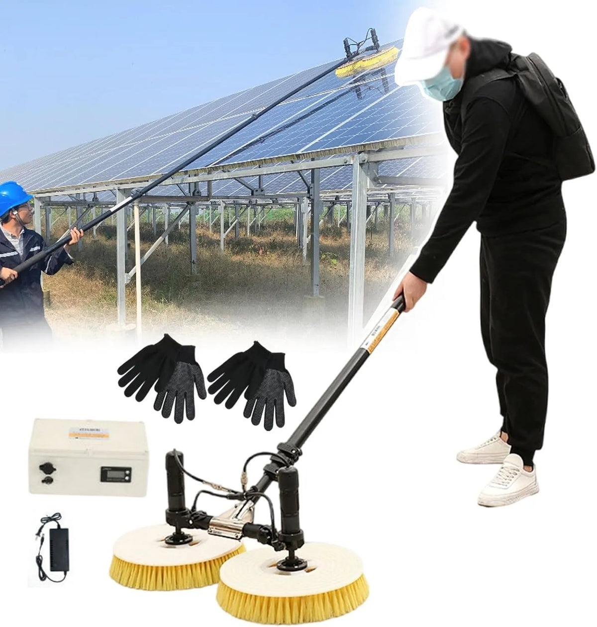 Machine, Reinigingsgereedschap Voor Zonnepaneel 3,5M, Reinigingsapparatuur Voor Zonnepaneel