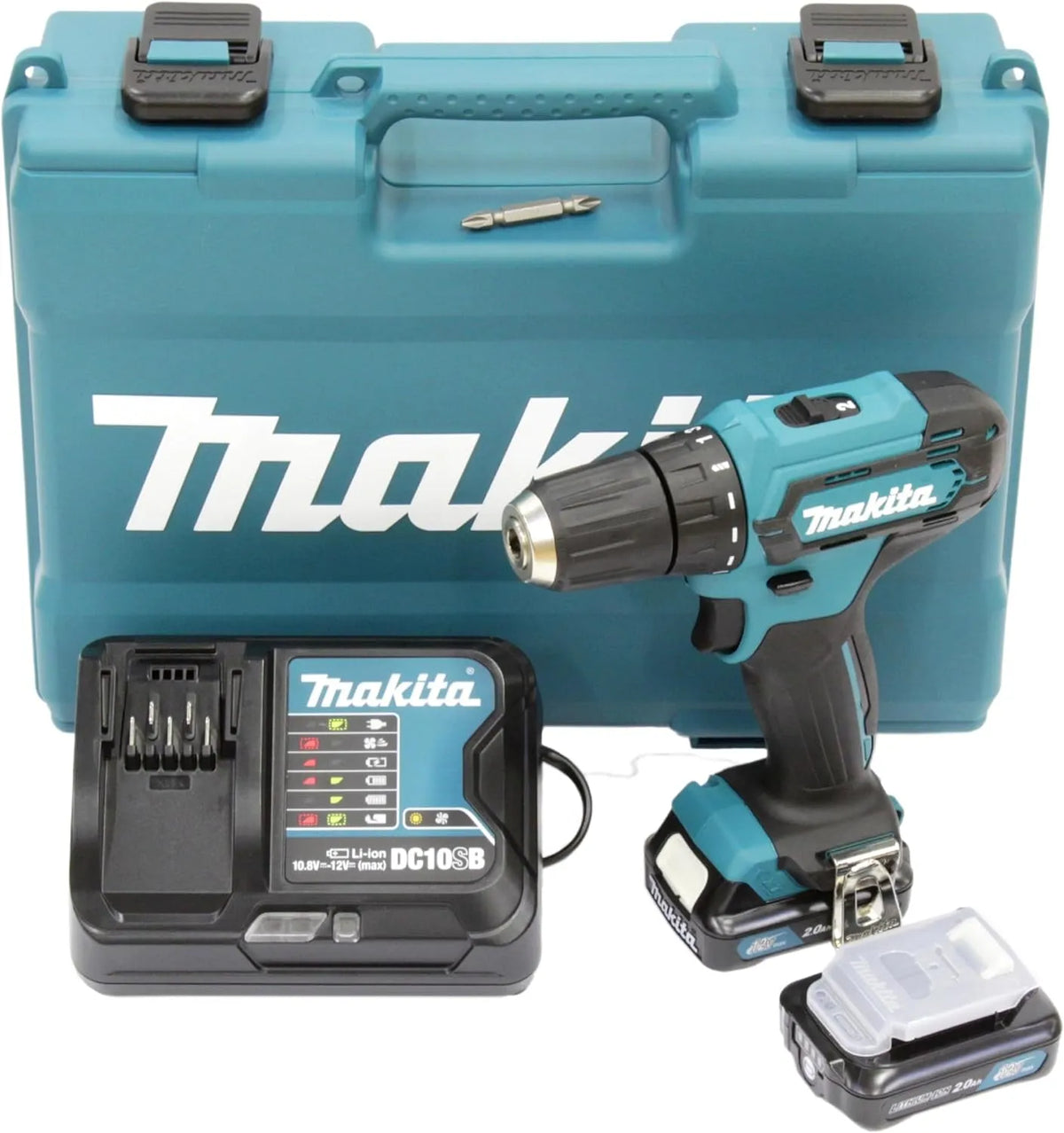 Makita lader DF333DSAE max./2 met 12 V, 0 Ah, zwart en blauw