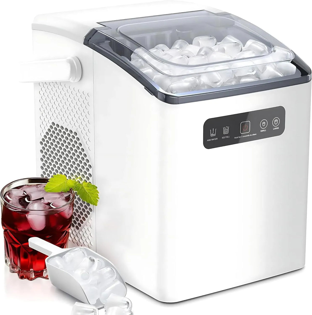 Machine kg/24 met 12 kg/24 uur aanrecht ijsblokjesmachine met zelfreinigende functie, produceert 8 kubussen in 6 minuten