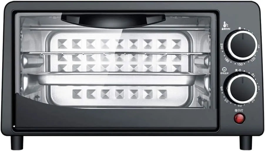 Inbouwoven met 12L, 70-230°C, 60 minuten, Timer, regelbare thermostaat en zwart