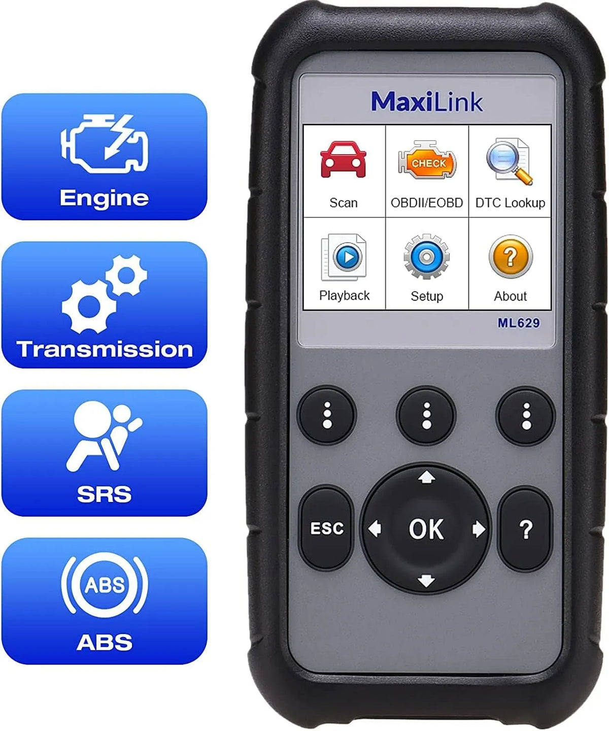 Apparaat, Autel ML629 OBD2-diagnoseapparaat, voertuigsnelheid, Amerika & Azië protocol: OBD