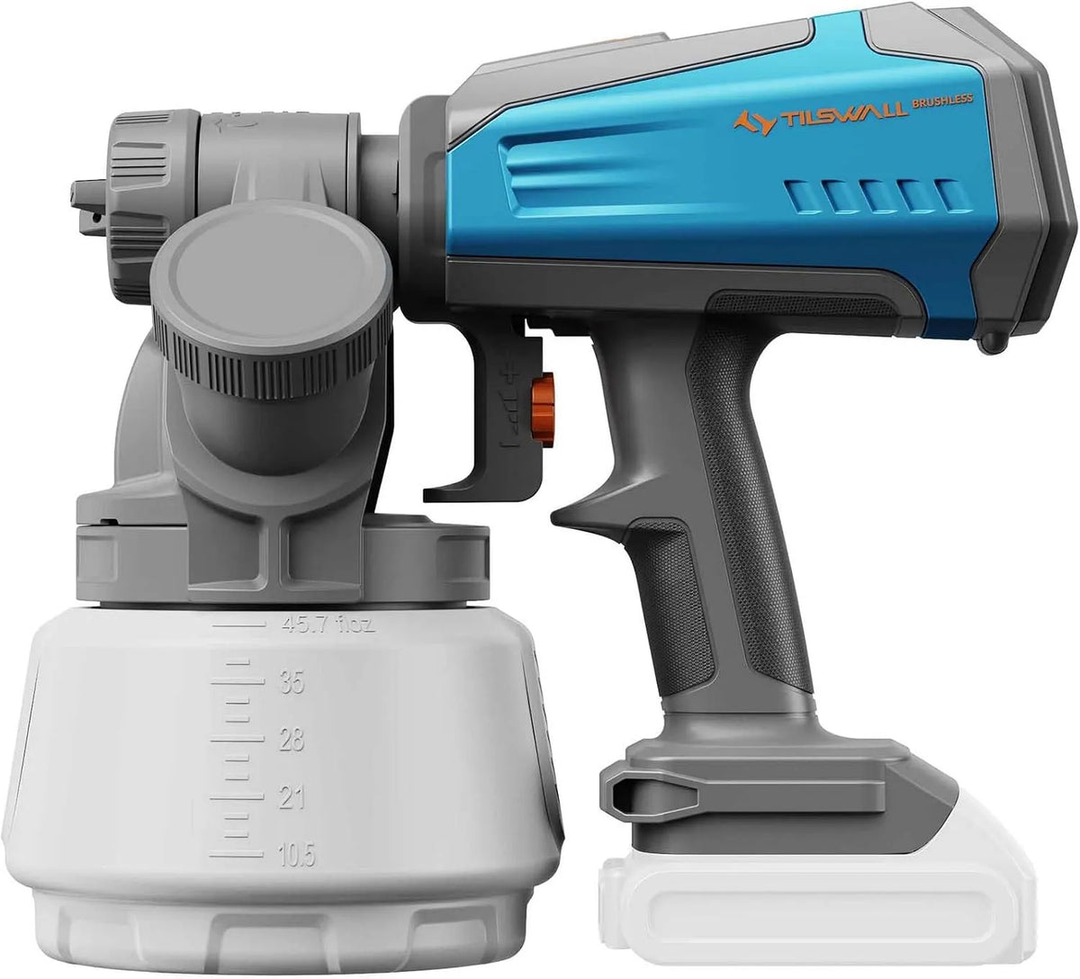 Verfspuitsysteem met 1300 ml, draadloze werking en waterreservoir