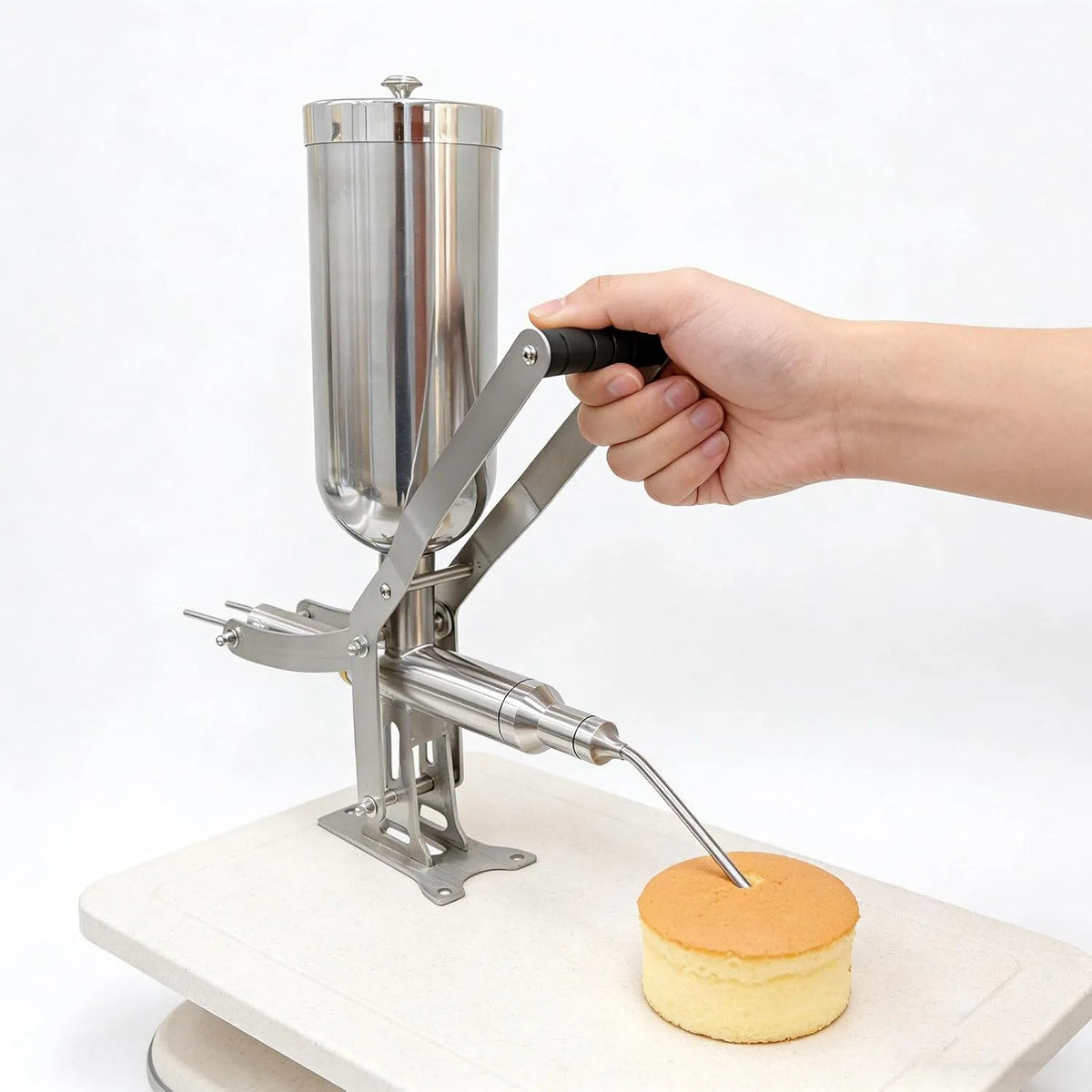 Donut Filler Machine met 18 x 10,5cm, 58,5 x 33 x 19cm, 5L, 5,28qt, 2g, 1g, 7kg en RVS