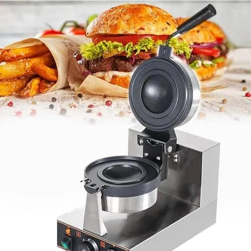 Hamburger Machine met 44,5 x 25 x 26 cm, 50 x 39 x 30 cm, 1300 W, 250 °C, 5 minuten, 300 °C, 1-2 cm en RVS