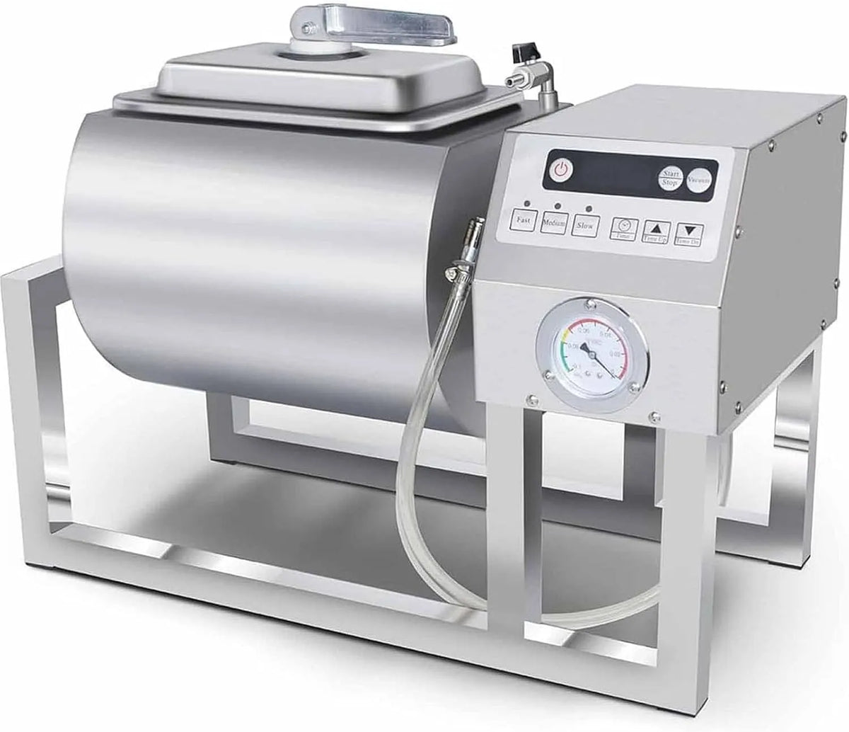 Machine, RVS, met timer, bidirectionele rotatie & 3 snelheden voor vlees en groenten