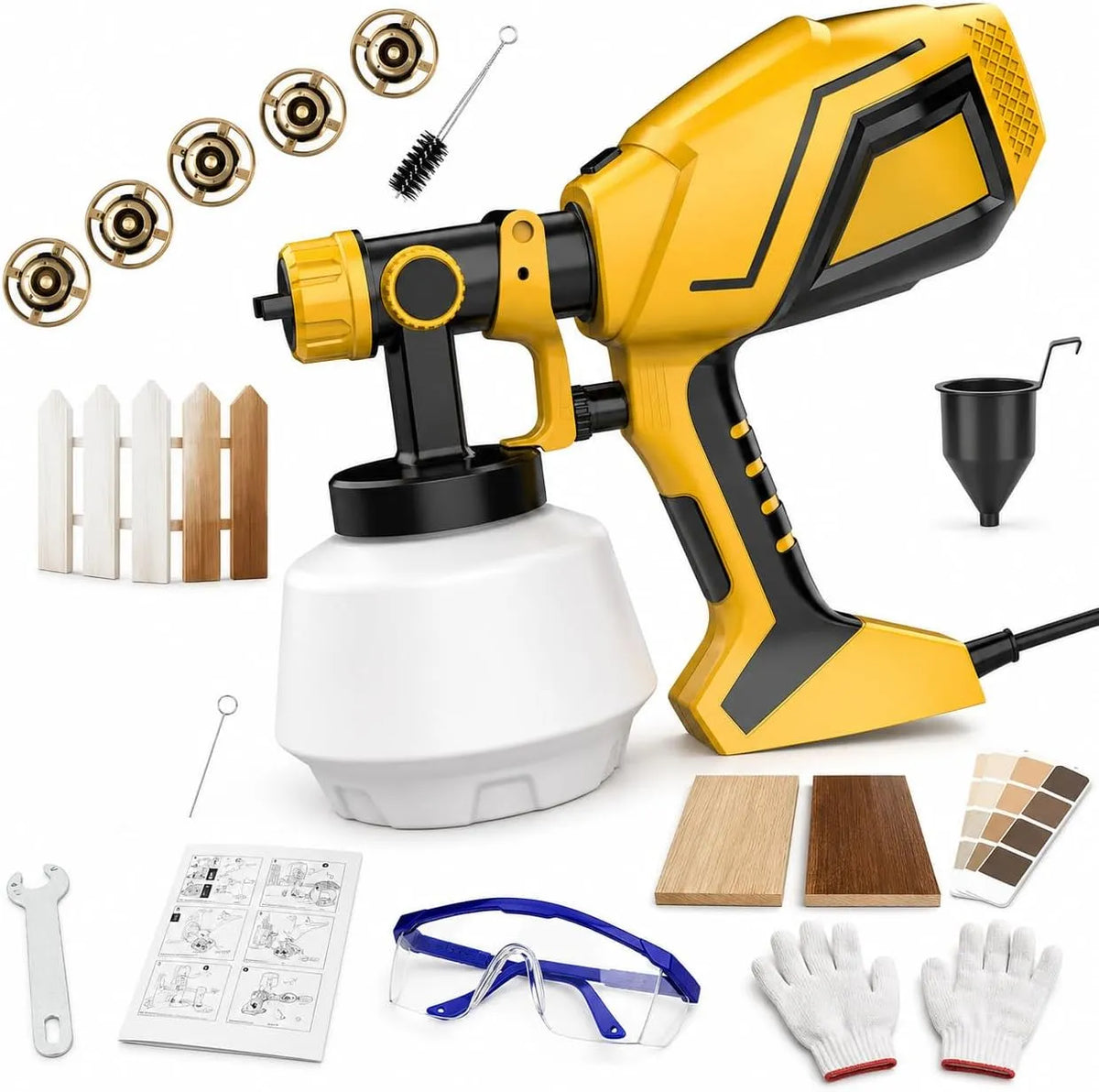 Elektrisch spuitpistool met 850 W, 1200 ml en 3,0 mm, verstelbare spuitbreedte