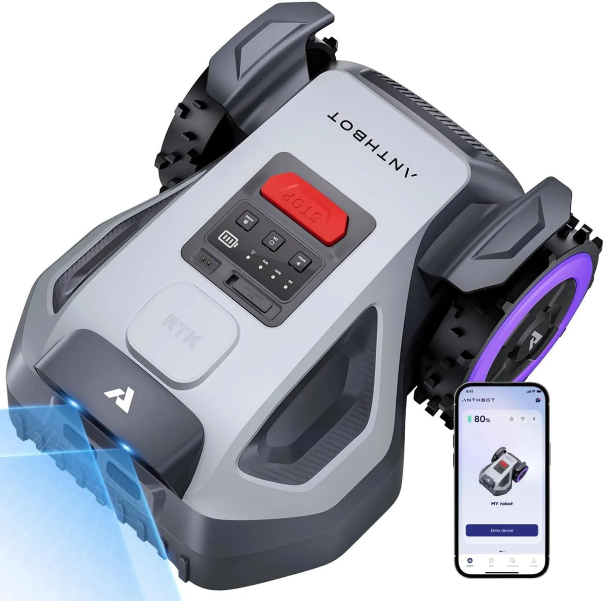 Robotmaaier met 4G, 2500 mAh en 20 cm, ANTHBOT M5 draadloze robotmaaier voorverkoop set