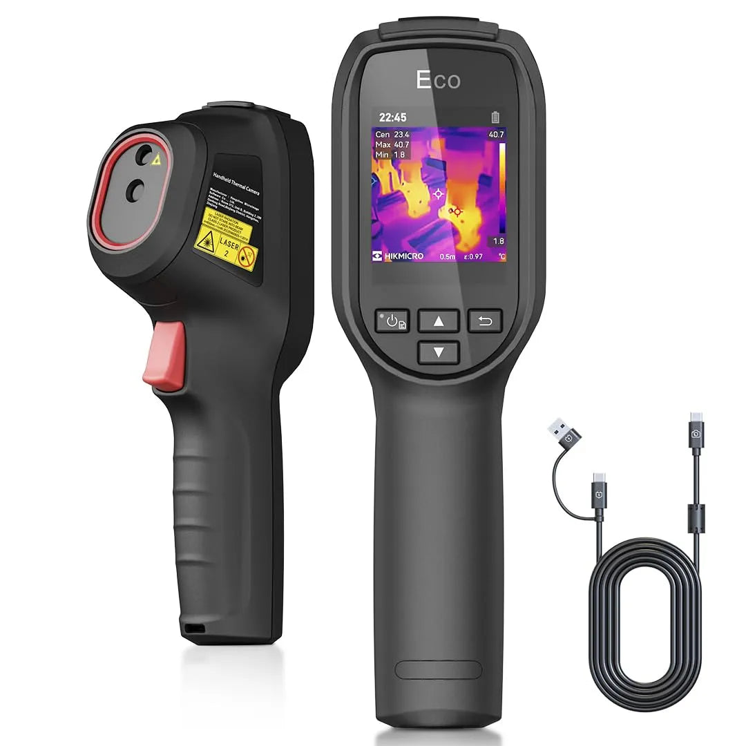 Draagbare thermische camera, IR-resolutie/9.216, 25 Hz, 20°C tot 550°C infraroodthermometer, ECO Compacte draagbare thermische camera
