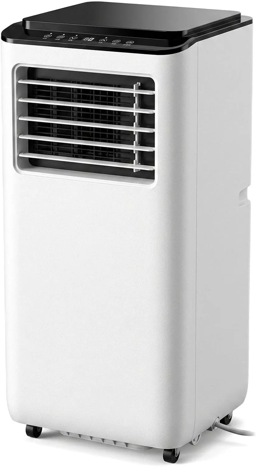 Mobiele airconditioner, 2 snelheden, 24-uurs timer, 120° oscillatie, Draagbare airconditioner met afstandsbediening, inlaatkit, energiezuinige