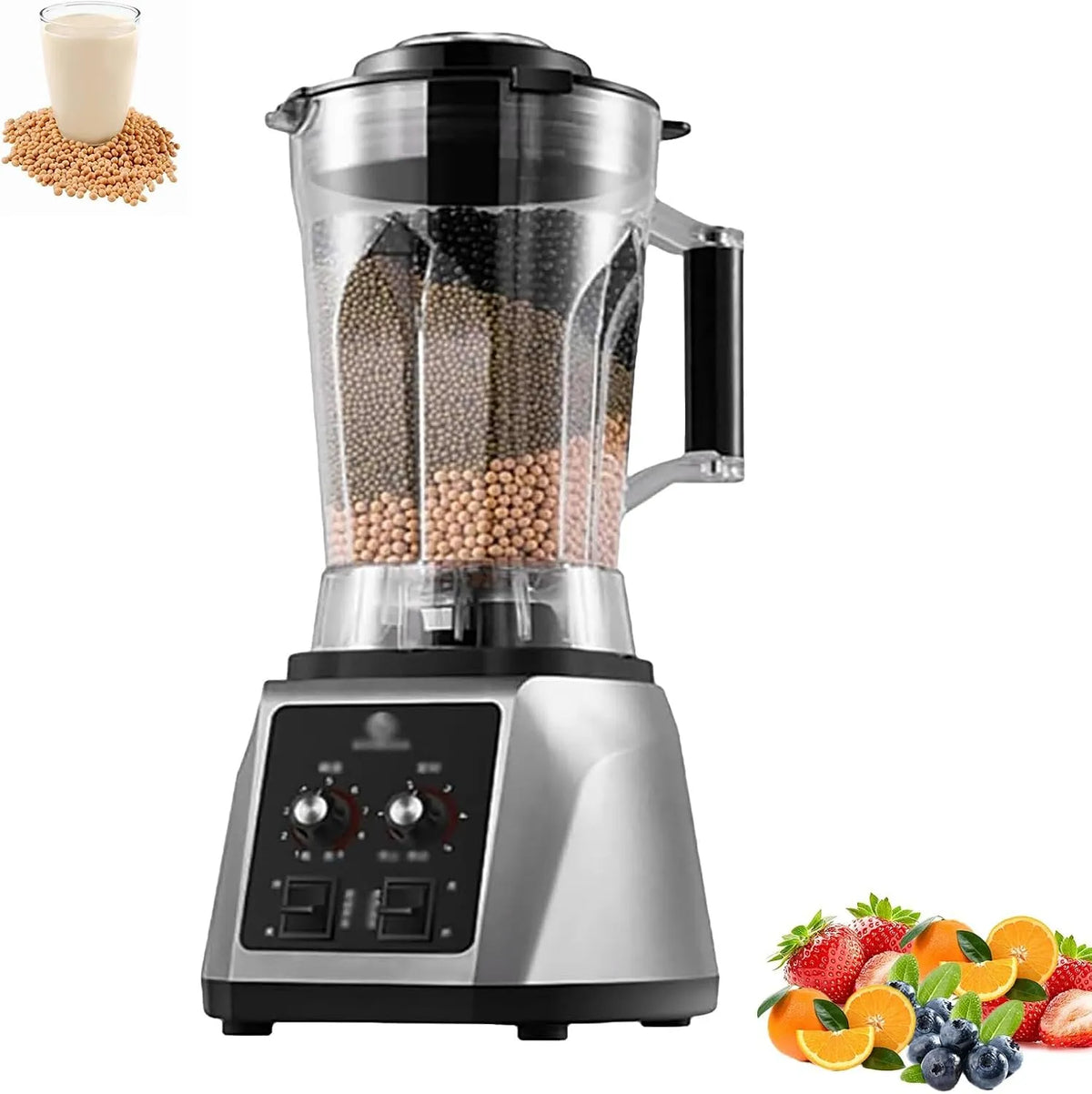 Blender met 2200 W, 6L, 7L, timer, 48000 RPM, geluidsarme werking en RVS