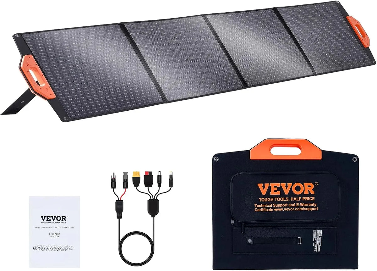 Zonnepaneel, VEVOR 200 MC4-adapterkabel, 18 V, waterdicht ETFE-oppervlak IP67, omzettingssnelheid van 23%, inclusief 4-in-1 MC4-adapterkabel