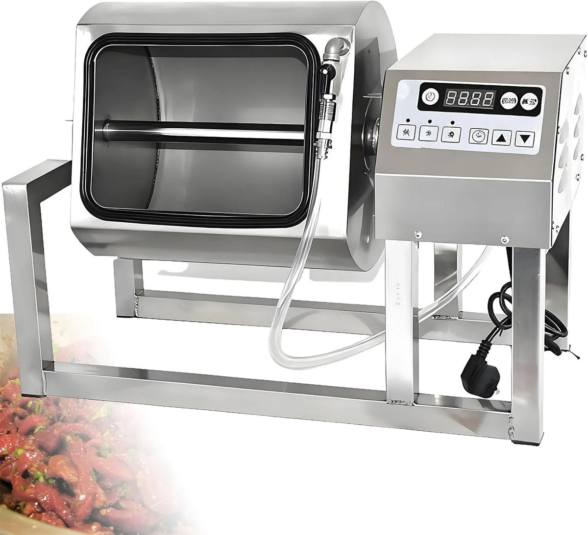 Machine met Timer, 61 x 32 x 37 cm, 33 x 30 x 24 cm, 80 W, 1-2 cm en RVS