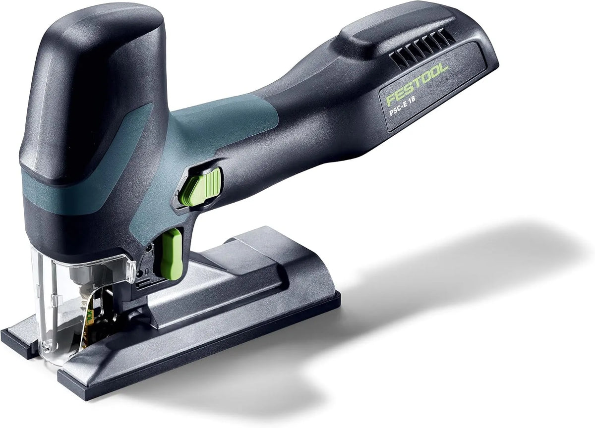 Festool, zaag, accupack Slank, ergonomisch ontwerp, comfortabel werken Stevige 90°-tafel