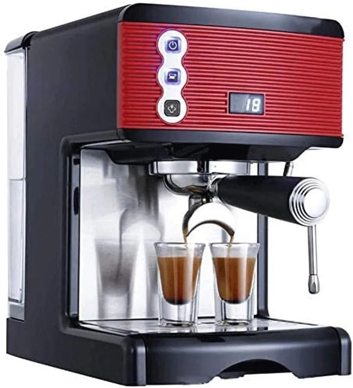 Espressomachine met 1450 W, 30 seconden, waterreservoir, regelbare thermostaat en RVS