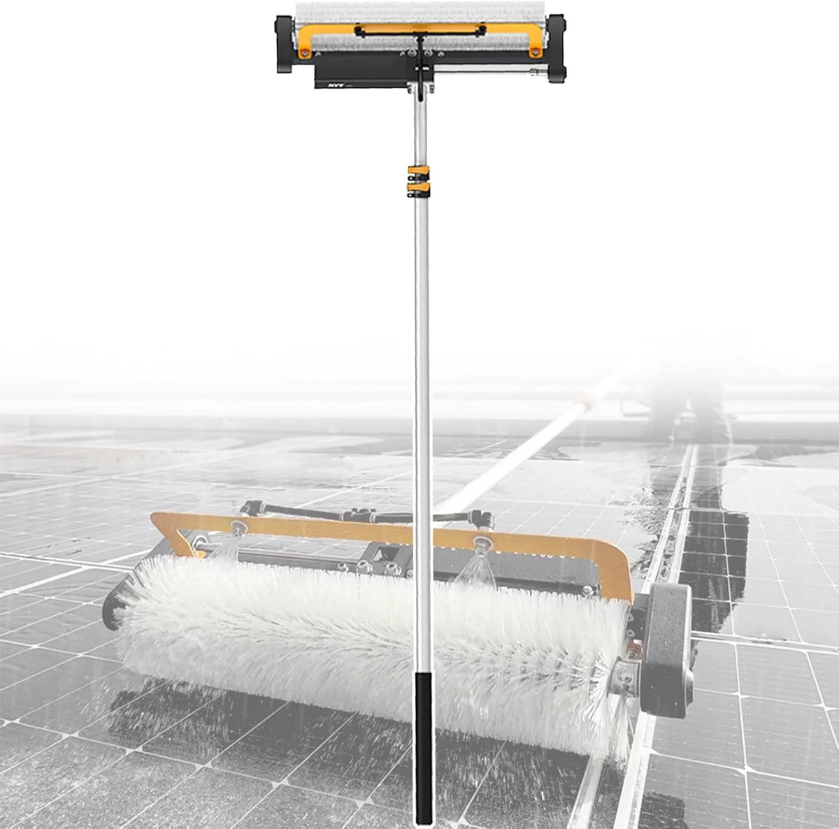 Machine met Elektrisch zonnepaneel waterwasrolborstel, voor fotovoltaïsch paneel, 7,5 m watertoevoerset, automatische watervoorziening
