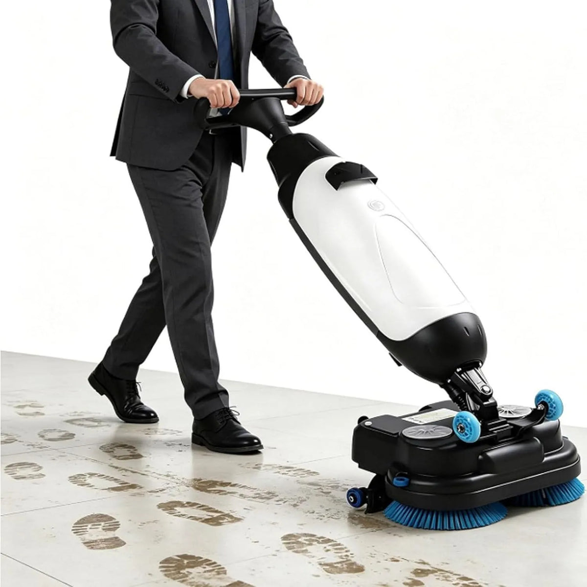 Vloerreiniger met 3-in-1, dubbel tanksysteem en wit, Multifunctionele vloerpolijstmachine