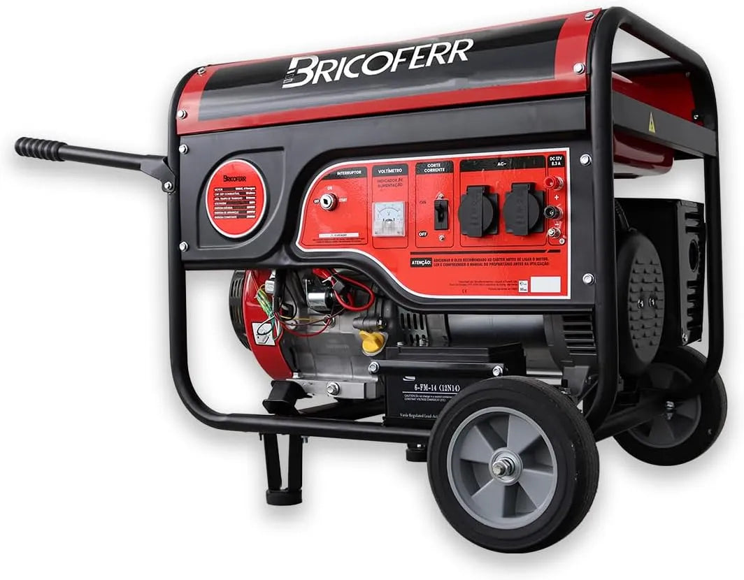Generator met 19 pk, 480 cc, 230 V, 50 Hz en 9 uur, ideaal voor veeleisende toepassingen op bouwplaatsen
