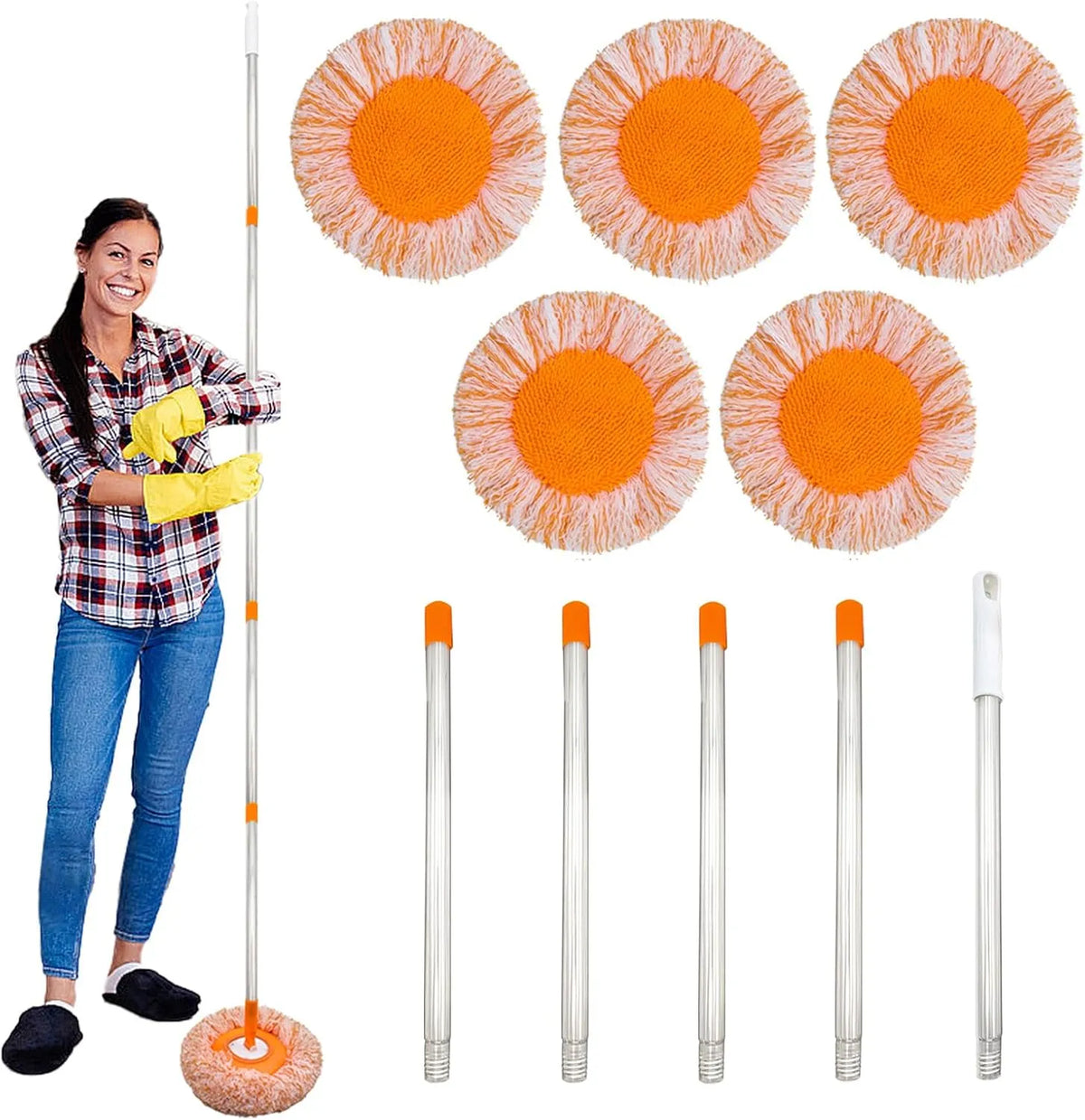 Reiniger, 360 draaibare, wandreiniger dweil, 78 inch wanddweil