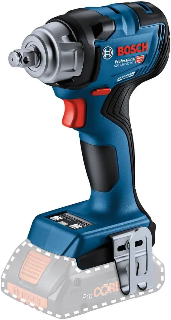Bosch Professional Bosch Professional 18V System accuslagmoeraanzetter GDS 18V-330 HC 330 Nm aanhaalkoppel en 560 Nm losbreekkoppel met 18V en 145 mm