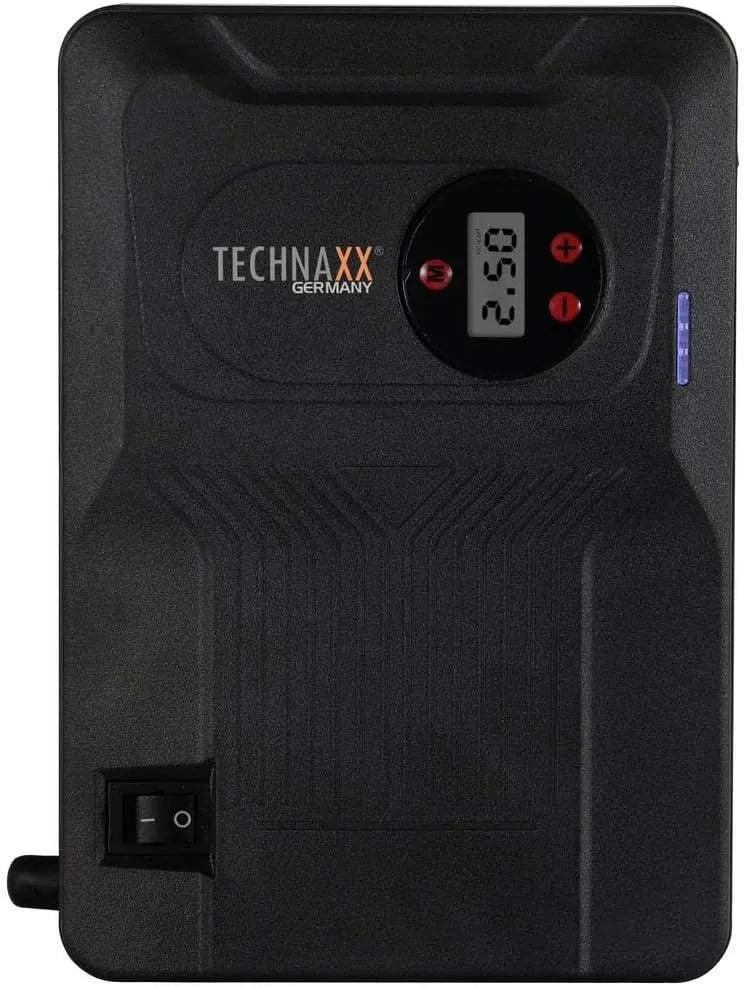 Lamp, 4,0 l, led-lamp TX-219-14000 mAh batterij, 3,0 l, 3,5 mini-accucompressor, 2 x USB-A-aansluiting, Technaxx 4-in-1 TX-219-14000