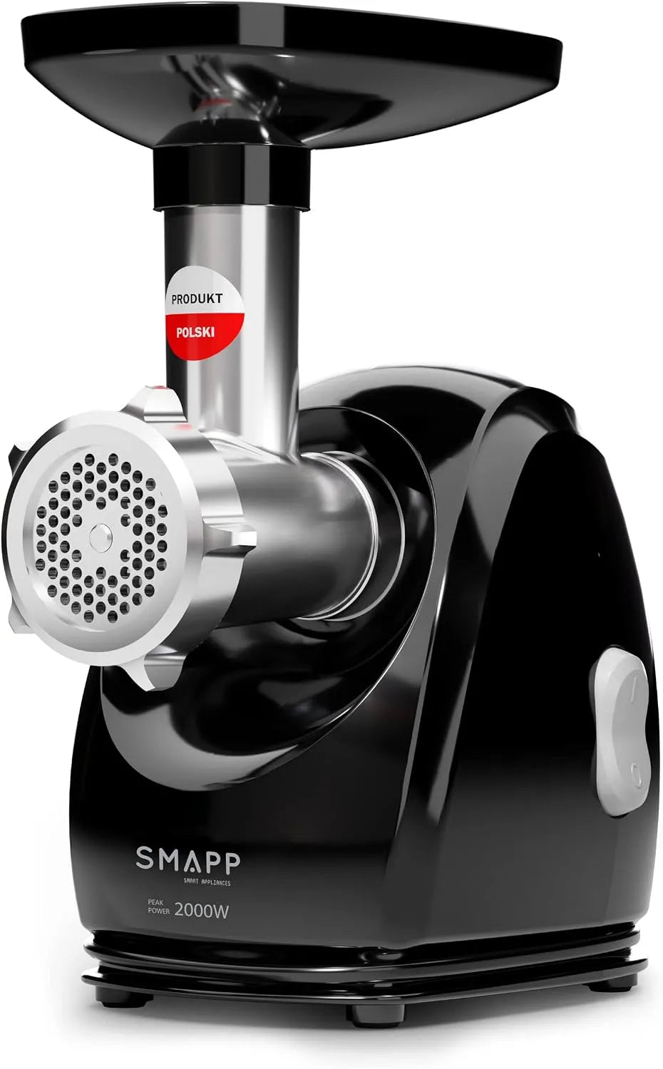 Molen met 2000 W, 2,7 mm, 4 mm, 8 mm, geluidsarme werking, RVS en zwart