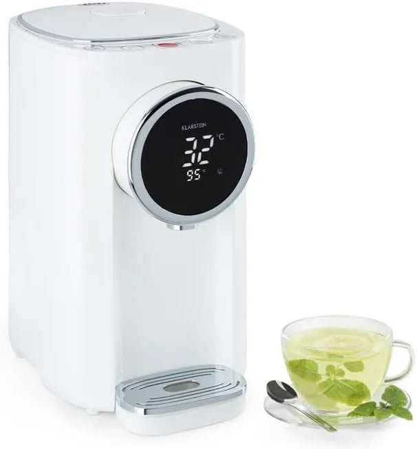 Klarstein Hot Spring Plus Heetwaterdispenser, Temperaturen: 45-95 °C, groot LCD-display, Roestvrijstalen watertank, Droogloop- &