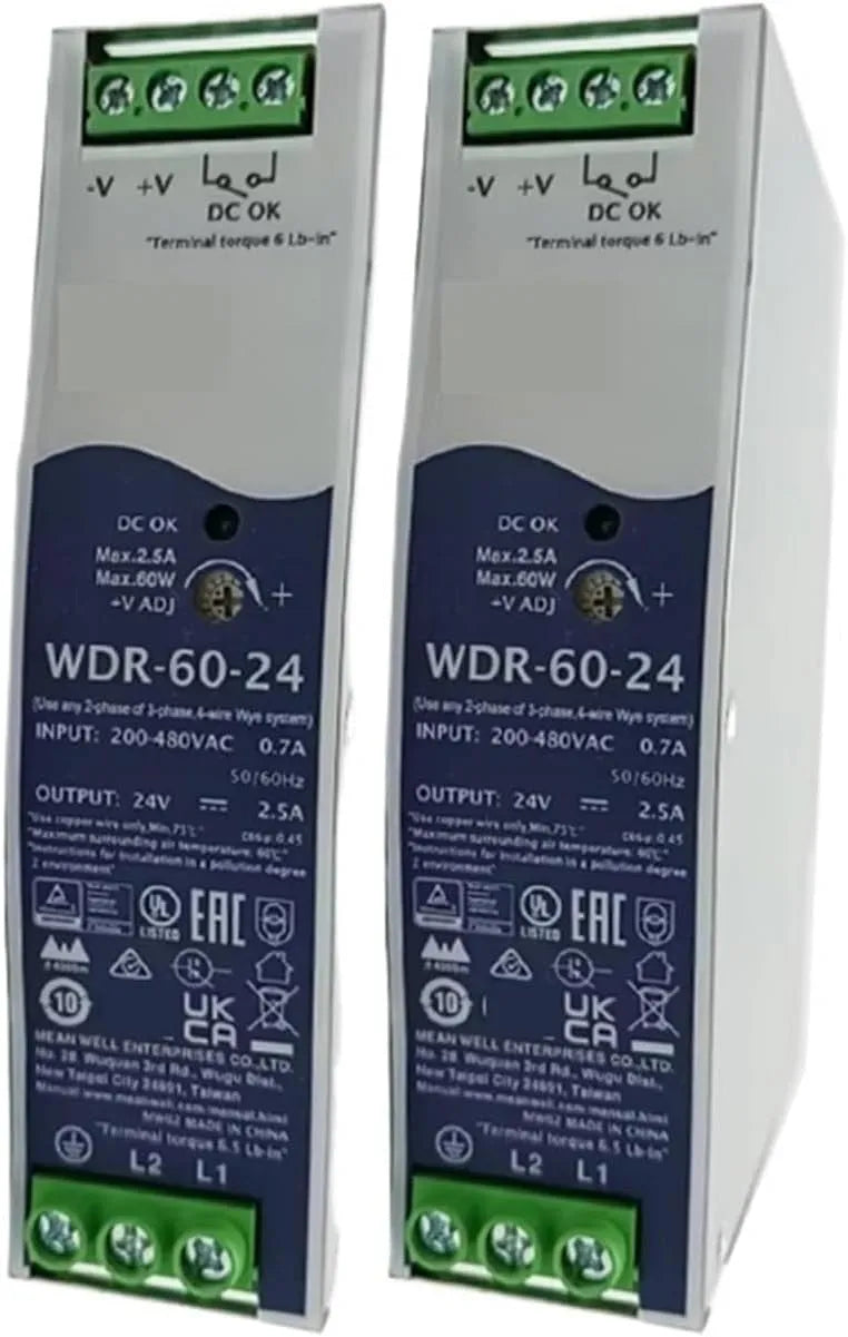 Industriële voeding op DIN-rail 60 W, Industriële voeding WDR-60-5 WDR-60-12 WDR-60-24, 5 V, 48 V