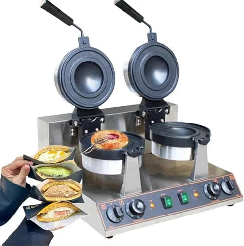 Elektrische hamburger machine, Hamburger Maker-machine, elektrische hamburger machine met antiaanbaklaag, commerciële hamburger wafelijzer, instelbare