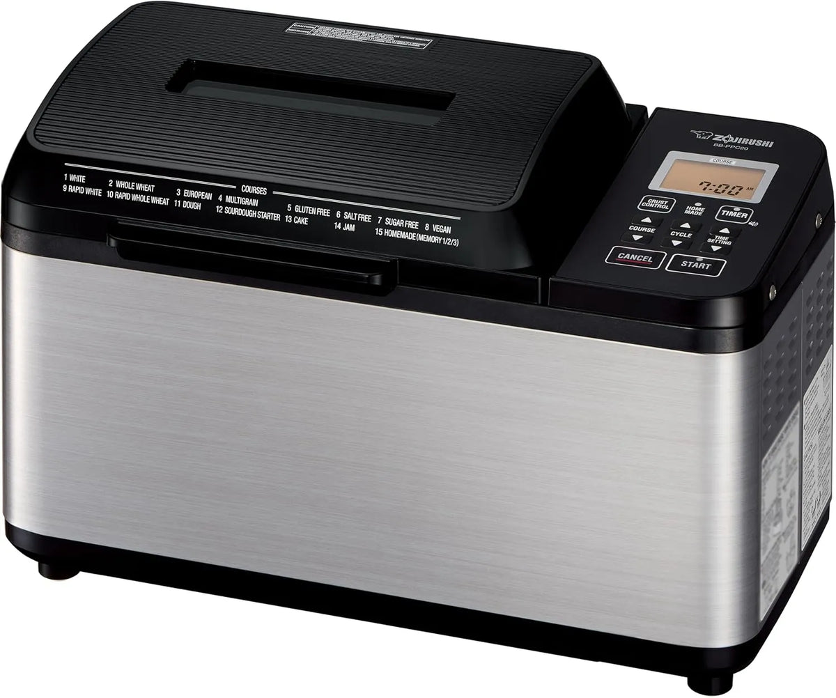 Broodbakmachine BB-PPC20BA met 13 uur en timer, Zojirushi Virtuoso Plus BB-PPC20BA thuis Bakery broodbakmachine