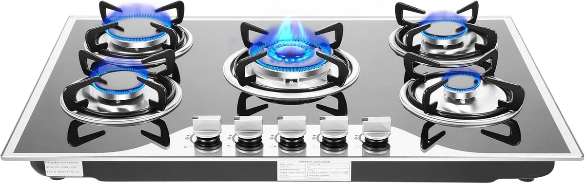 Kookplaat, Ingebouwd LPG/NG Gaskookveld, 5 Zones Gas Kookplaat