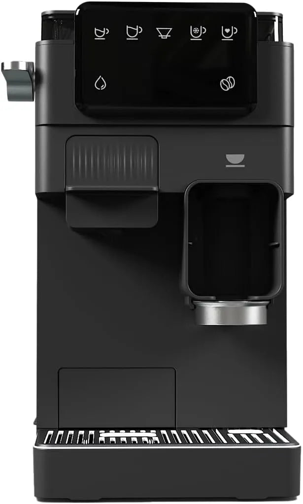 Espressomachine, aanraakbediening, vers gemalen bonen zonder capsules, ruimtebesparend ontwerp, intuïtief en eenvoudige reiniging, zwart