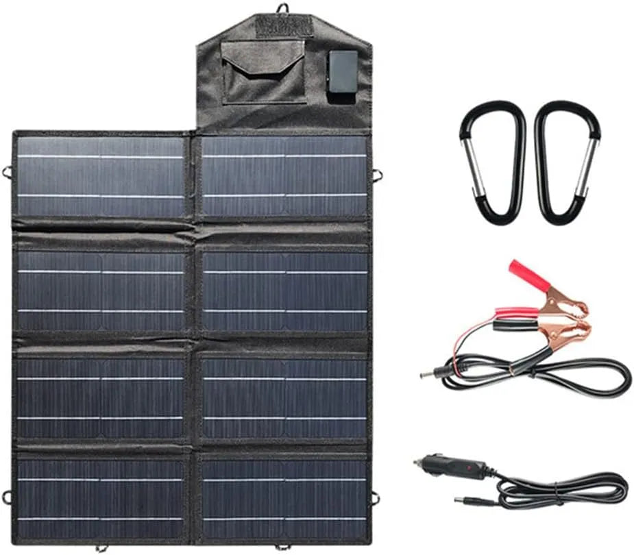 Zonnepaneel met 50 W, 288 x 160 x 30 mm en 780 x 570 x 20 mm