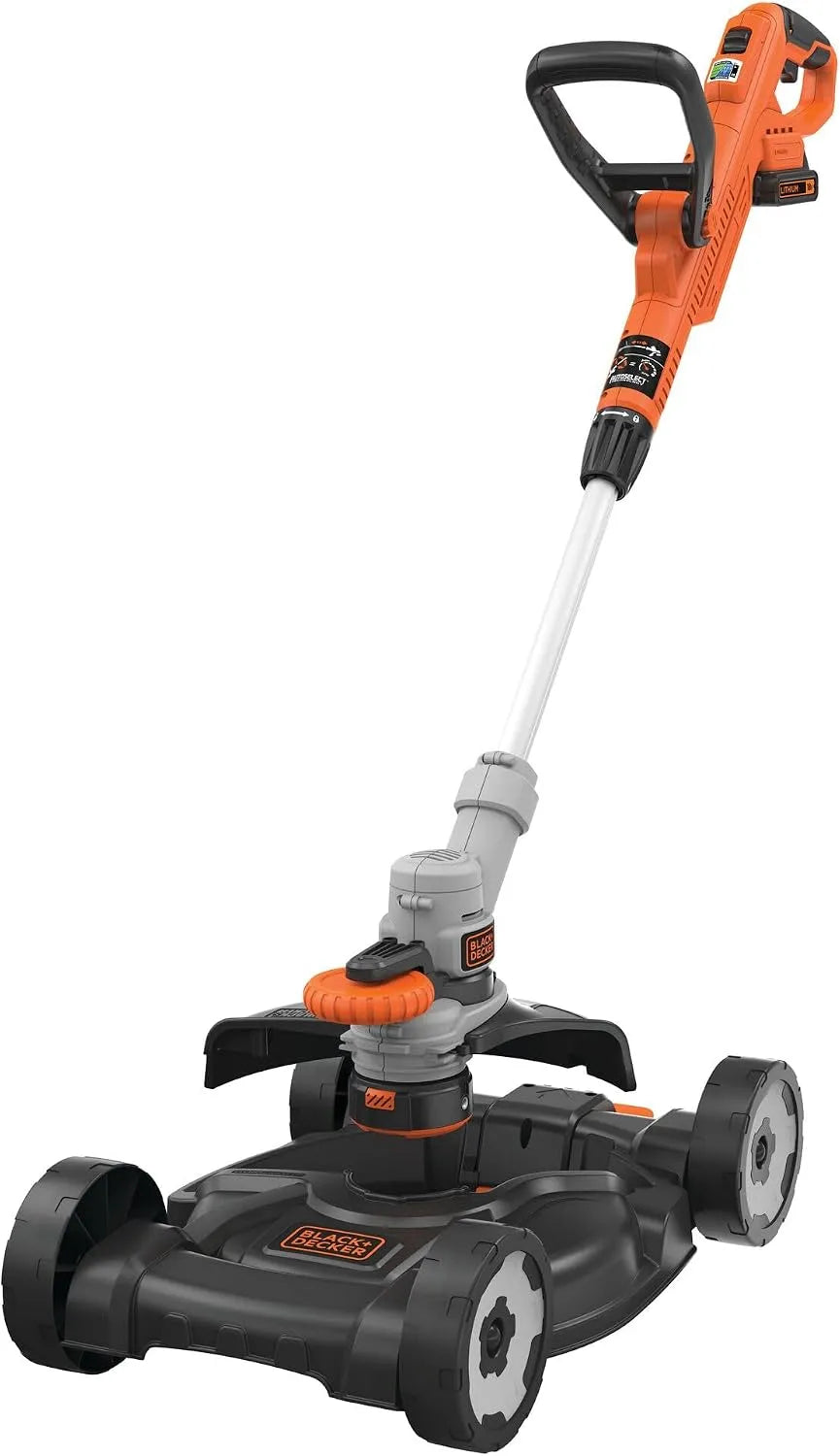 BLACK+DECKER Grastrimmer STC1820CM met STC1820CM 3-in-1 multitrimmerset 18 V 2,0 Ah, incl. accu en oplader, kantensnijder en speciaal