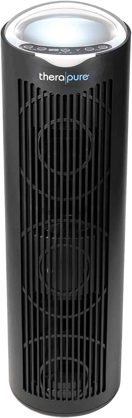 Luchtreiniger TPP640S met timer, afstandsbediening, HEPA-filter, zwart, blauw, rood en oranje