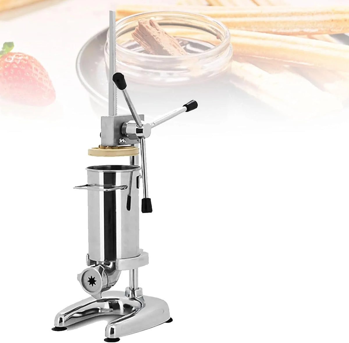 Machine, 3L, Commercieel & Thuis, Roestvrijstalen Verticale Vulmachine Dessert Maker Hand Crank