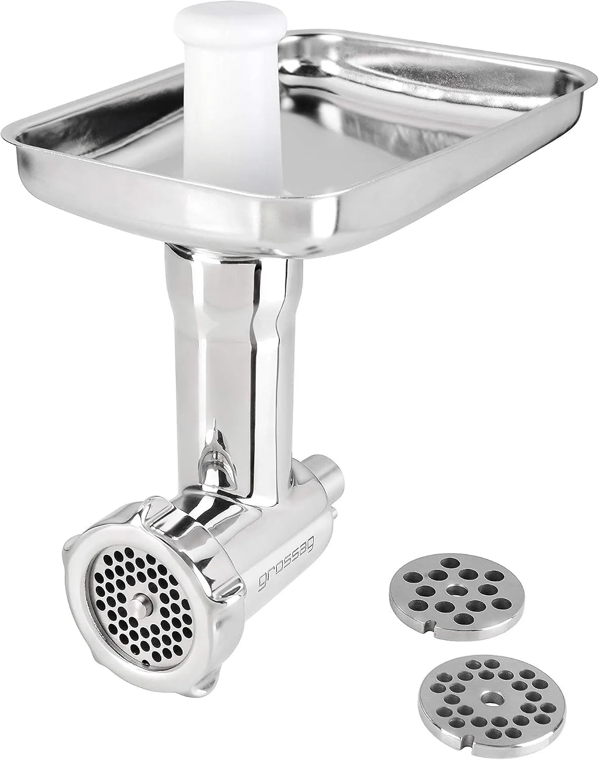 Keukenmachine, accessoires voor KitchenAid, vleesmolen opzetstuk incl. 3x gatschijf stopper