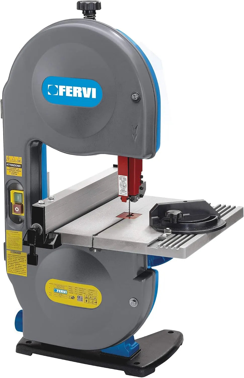 Zaag, Fervi Bandzaag, 0,35 W, 230 V, 0717A, vaste voet, draaibare werkplank