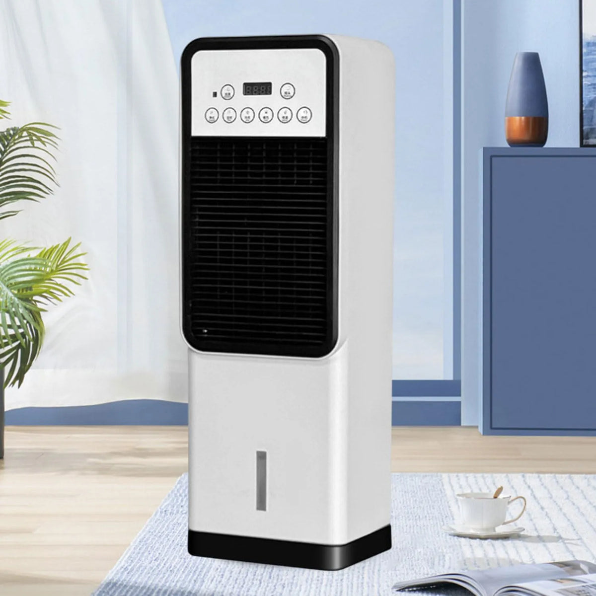 Mobiele airconditioner en Luchtkoeler, 120 graden oscillatie, 12 uur timer, Mobiele airconditioning, met waterreservoir, geluidsarm luchtkoeler