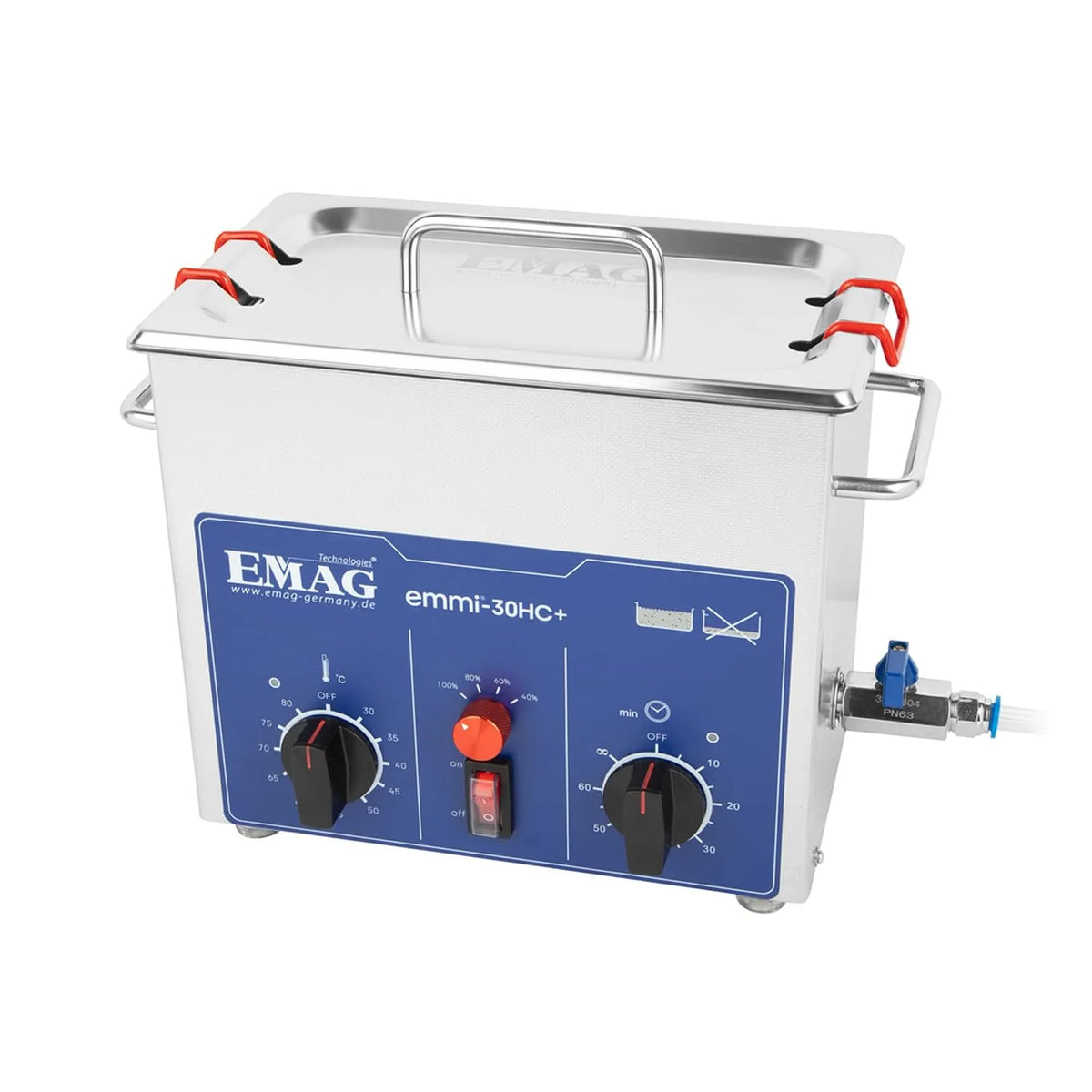 Ultrasoonreiniger, EMAG Emmi 30HC Plus Ultrasone reiniger, professionele reiniging voor brillen, gereedschap, 3,2 l ultrasoon reinigingsapparaat