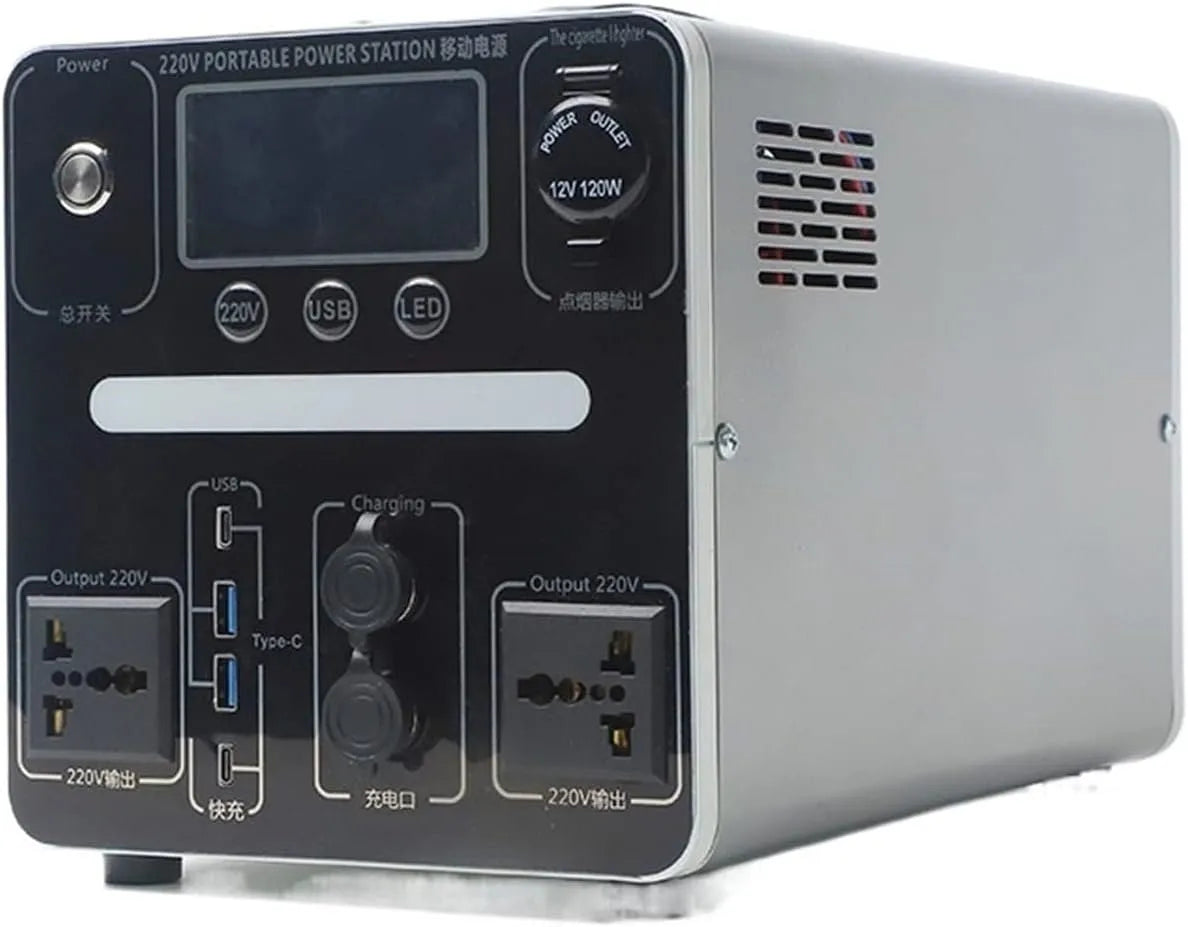 800 W back-up draagbare krachtcentrale 1800Wh zonnegenerator PD60W AC-batterij Noodvoeding voor buitencamping RV PD60W met 1800Wh en digitaal display