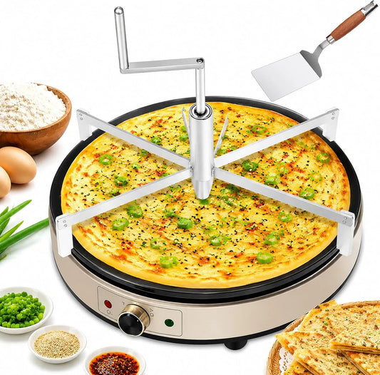 Crêpe Spreader Tool met 40 x 17 x 36 cm, 16 inch en RVS, RVS Pannenkoeken Maker Beslag Spreidgereedschap