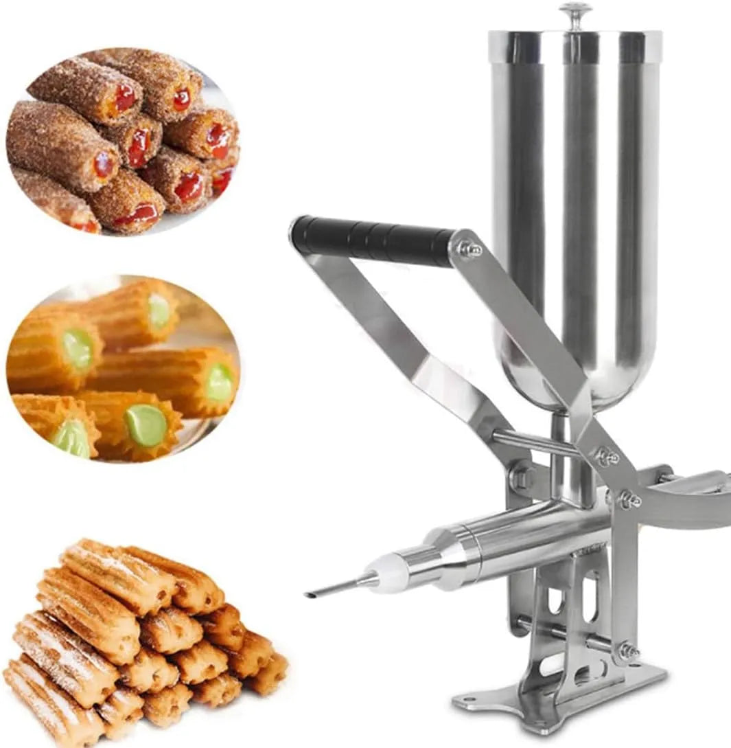 5l, 5l Handmatige Churro Filler Spaanse Fruit Donut Machine, Roestvrijstalen Churros Vulmachine Voor Restaurants, Cafetaria's