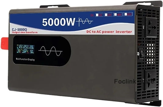 Zuivere sinusomvormer DC naar AC 5000 W 6000 W vermogensomvormer Zonne-auto-omvormers Off Grid Wandmontage Buiten kamperen 6000 W,12 met 5000 W