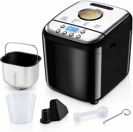 Broodbakmachine met 36,6 x 30,2 x 33 cm, 500-800g, 600 W, 8-12 Uur, 5500g en aluminium