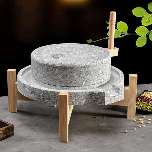 Molen met meel, natuurlijk graniet, tarwe, pasta en kleine voedselmolen voor thuisgebruik, handslinger