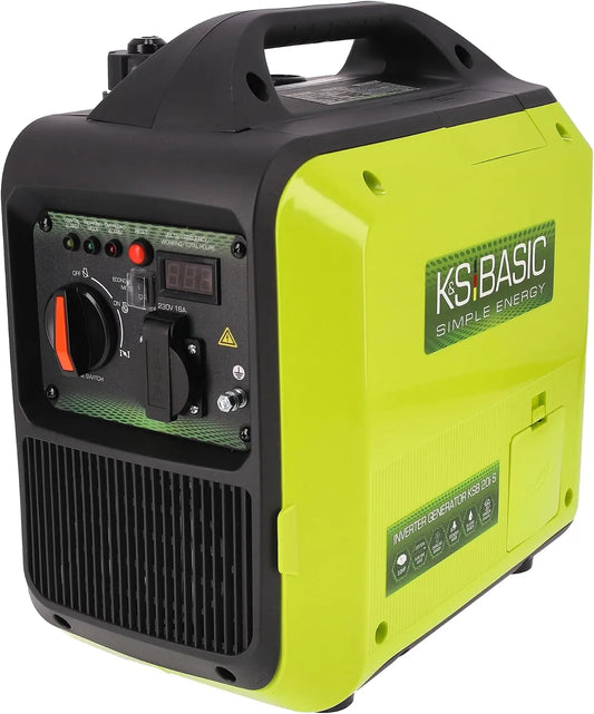 Generator met 2000 W, 70 dB, 2,0 kW, geluidsarme werking en invertertechnologie