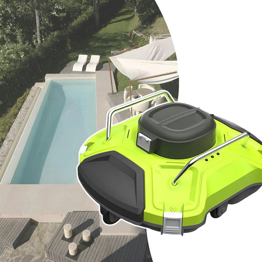 Zwembadrobot met 120 minuten, 3 uur en draadloze werking, Slimme zwembadreinigingsrobot met 4 wielen
